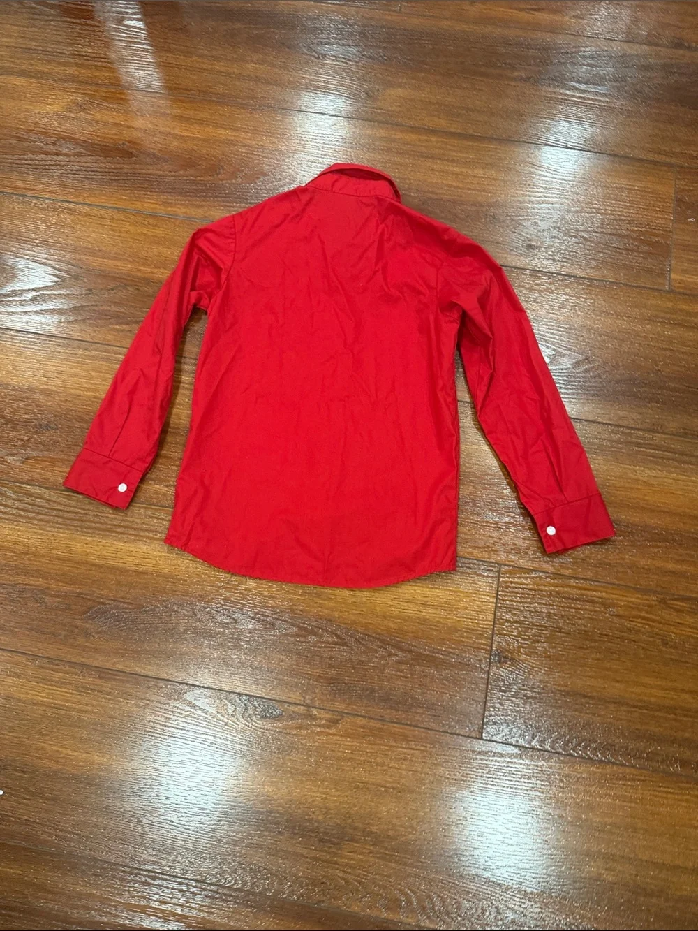 Izod Red Long-Sleeve Button Shirt